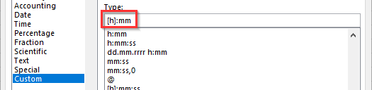 08 excel custom time format